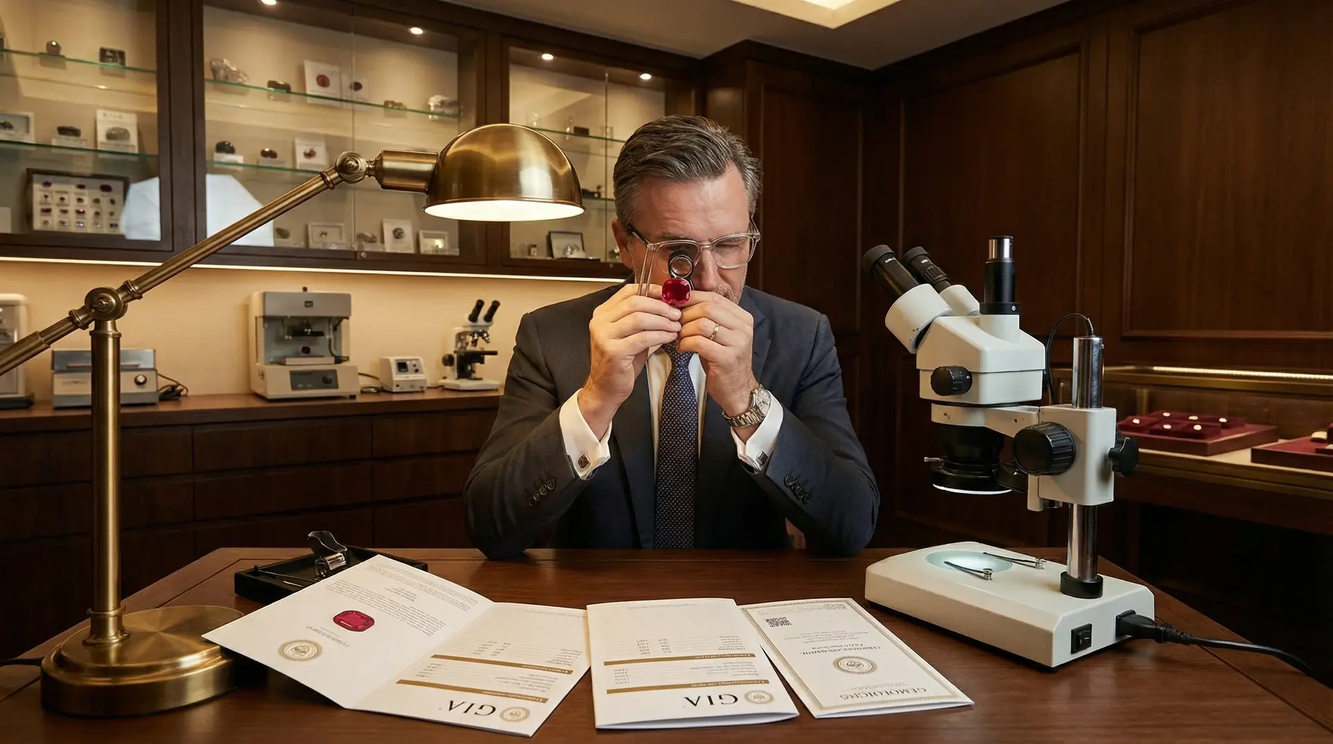 GIA认证鉴定师工作场景 - 女神视频